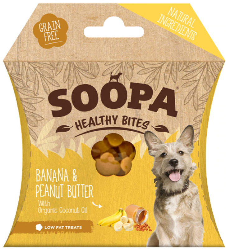 Soopa natural bites treats banana & peanut butter bites 50g - 50gr-null