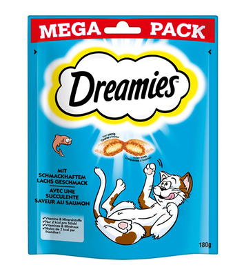 Dreamies cat treats salmon 180gr, , medium