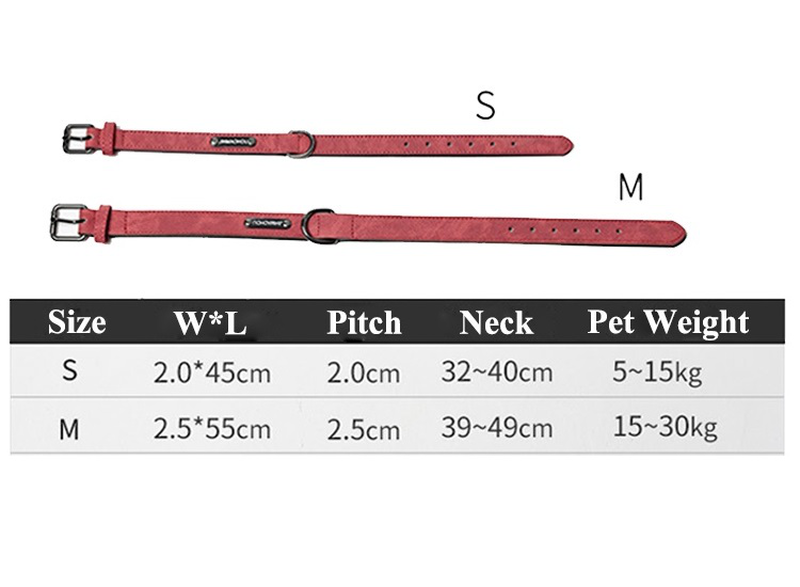 Leather collar for pets-null