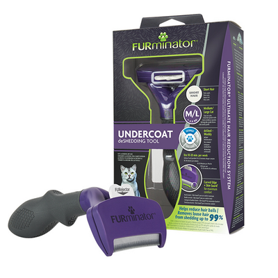 Furminator-deshedding brush for small short haired cats, , medium