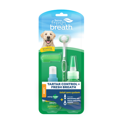 Tropiclean fresh breath total care oral kit for medium & large dogs, , medium