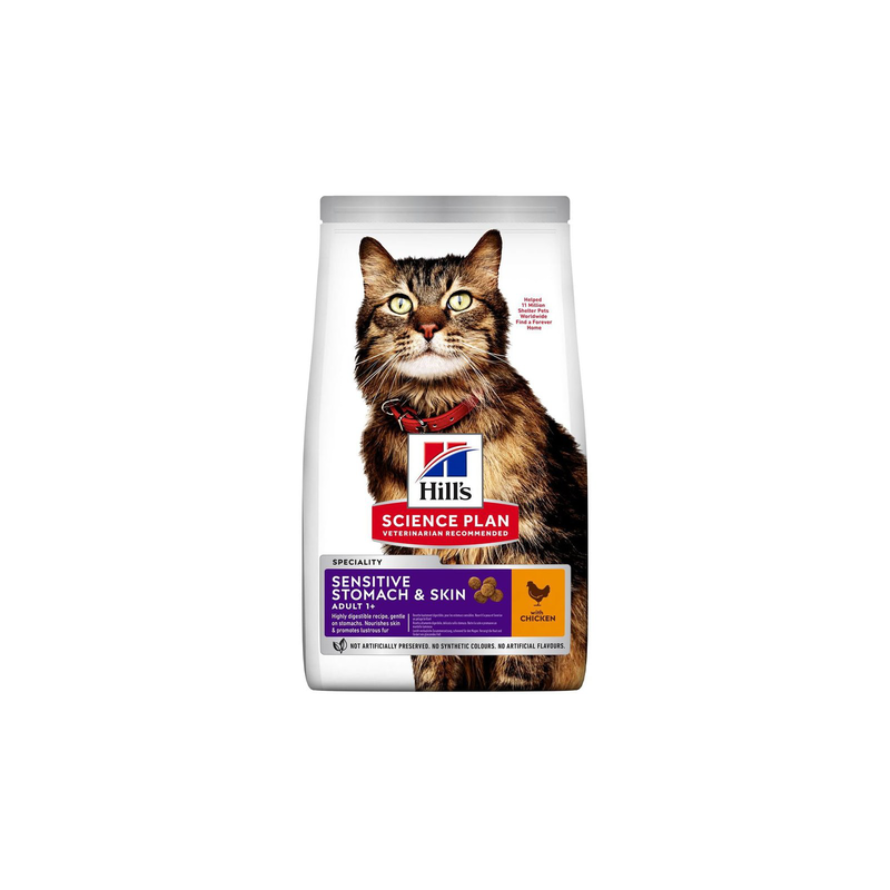 Hills adult cat sensitive stomach  skin 1.5kg-null