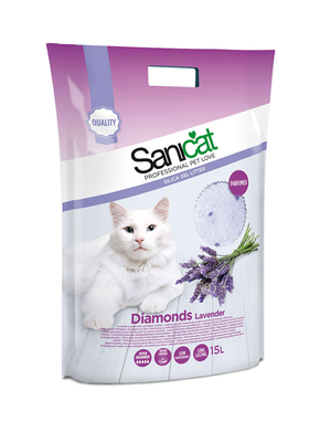 Sanicat cat litter diamonds lavender 5l, , medium