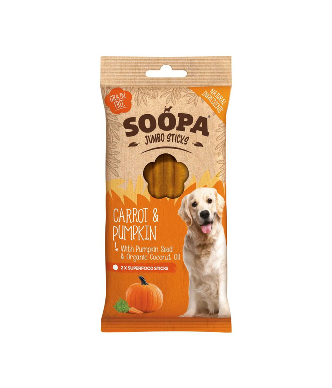 Soopa dog snack jumbo sticks carrot and pumpkin &sigma;&upsilon;&sigma;&kappa;&epsilon;&upsilon;&alpha;&sigma;&iota;&alpha; 170g-null