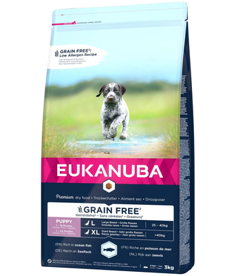 Eukanuba puppy and junior large breed grain free with ocean fish, , medium
