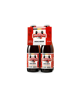 Snuffle dog beer 4 pack bottle chicken & beef flavor &lambda;&iota;&tau;&rho;&alpha; 4x250ml, , medium
