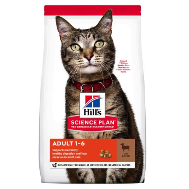 Hills science plan adult cat food 1-6 with lamb - 3-kg, , medium-null