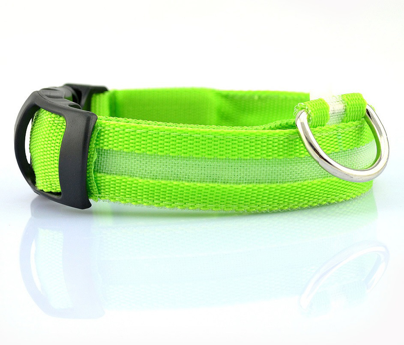 Led USB collar for pets-green-null