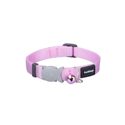 Red dingo pastel pink cat collar, , medium