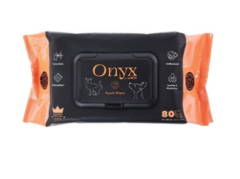 M-pets onyx peach scented pet wipes-null