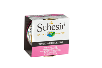 Schesir sr cat jelly tuna w ham 85g, , medium