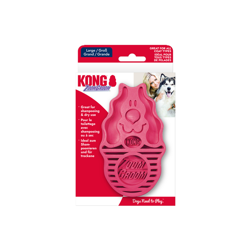 Kong zoomgroom pink - large-null