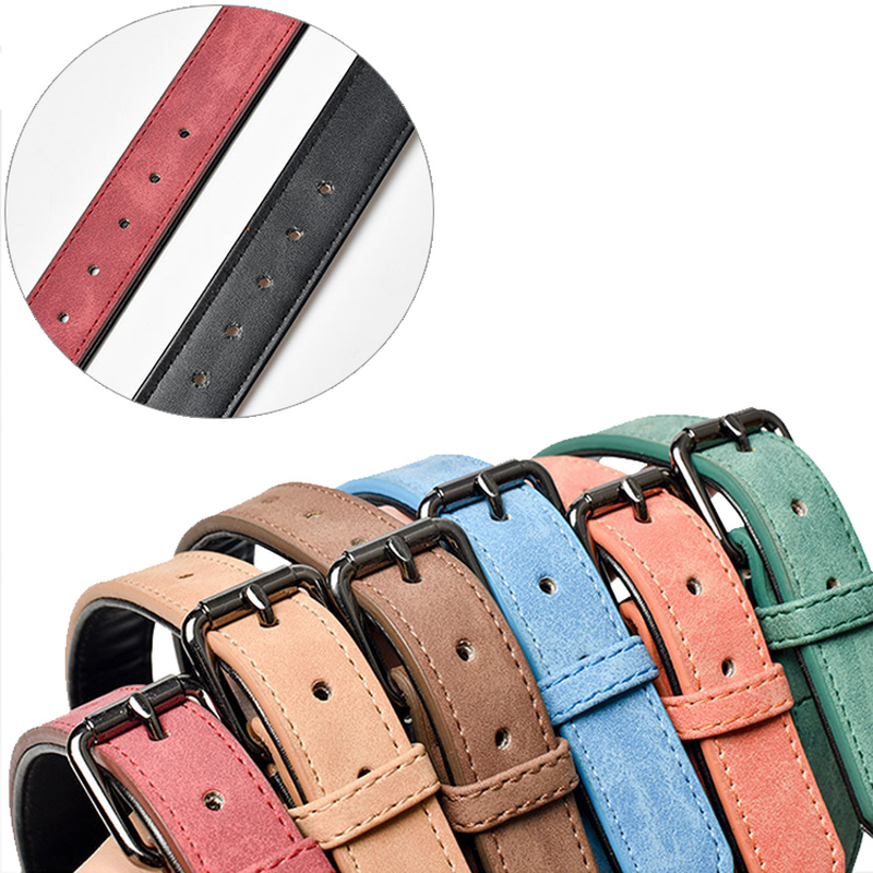 Leather collar for pets-null