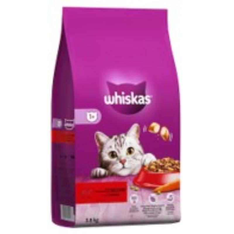 Whiskas dry cat food beef 3.8kg, , medium-null
