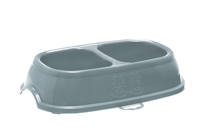 Stefanplast double  bowl 0,4lt + 0,4lt, , medium