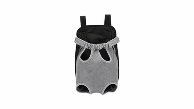 Front pet travel backpack carrier-grey, Grey, medium