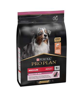 Pro plan medium adult sensitive skin salmon συσκευασια 3kg, , medium