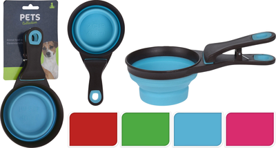 Pet food scoop foldable 4 assorted colors, , medium