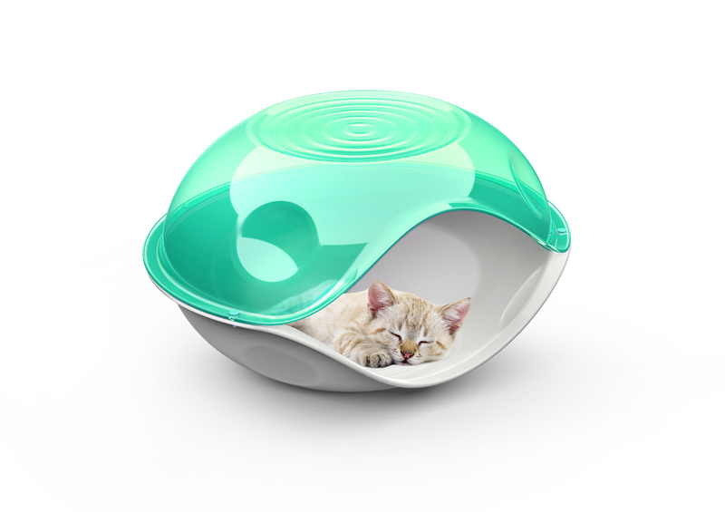 Transparent cave for cat and dog - covered bed-null