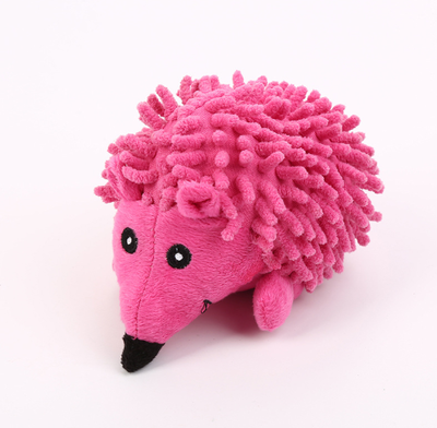 Sound squeaky mop velvet hedgehog, Pink, medium