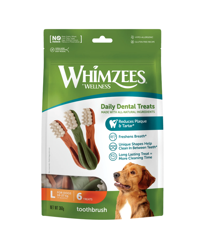 Whimzees toothbrush large 6 treats size large-null