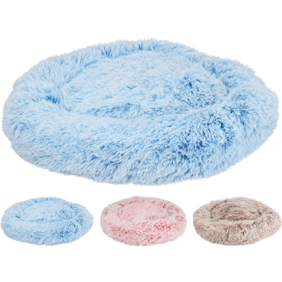 Pet plush basket 60x60x16cm - assorted colors, , medium