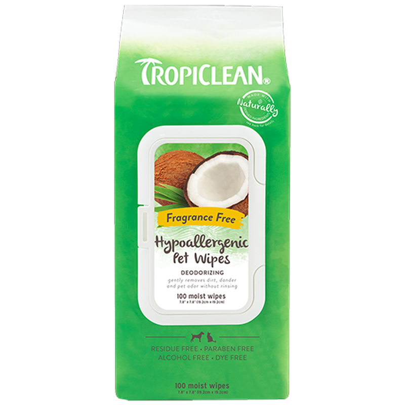 Product image: Tropiclean hypoallergenic pet wipes-null