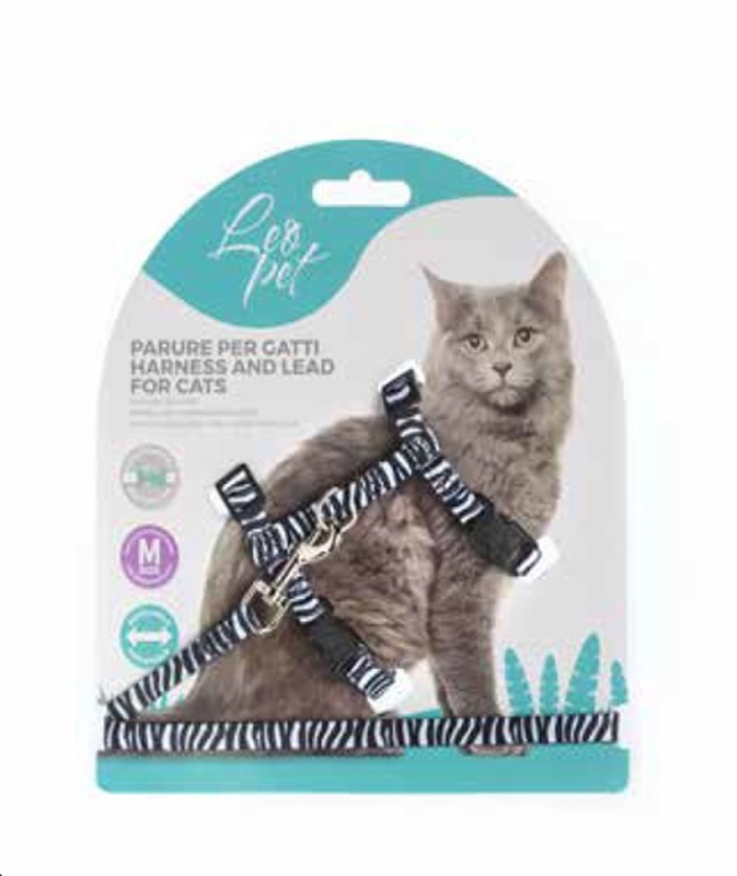 Product image: Leo pet cat harness/lead animal print - medium-null