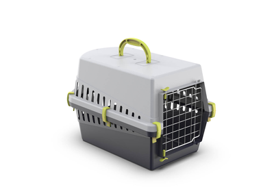 Pet carrier with metal door -yellow ( 50x33xh32cm), Yellow, medium