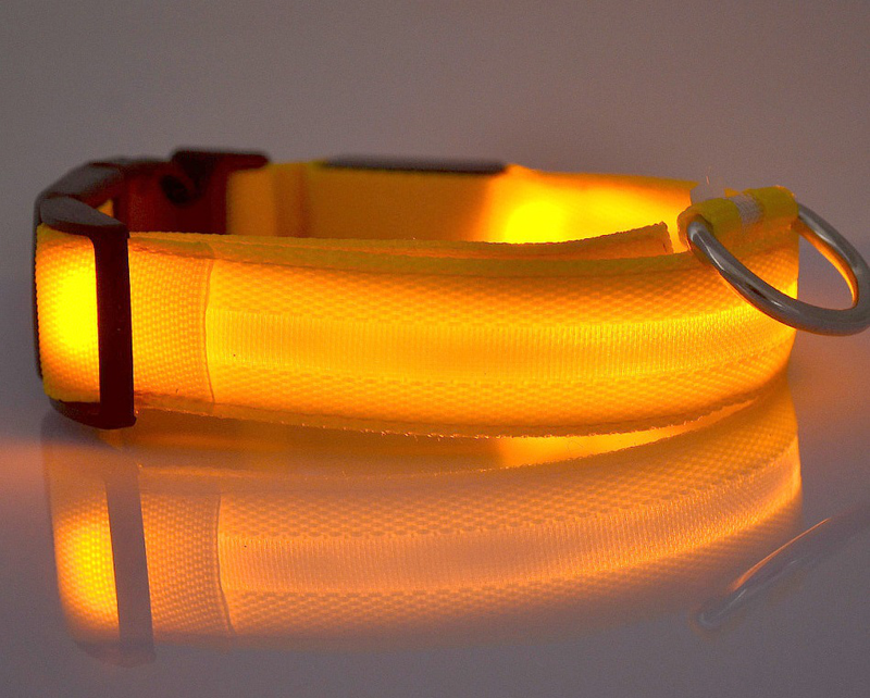 Led USB collar for pet-yellow-null