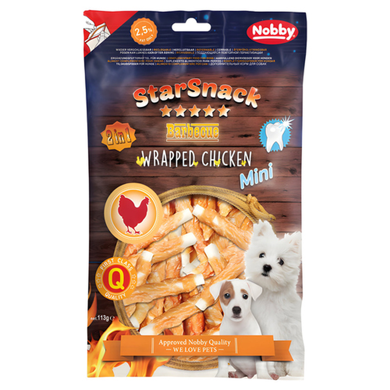 Nobby starsnack bbq mini wrapped chicken-null
