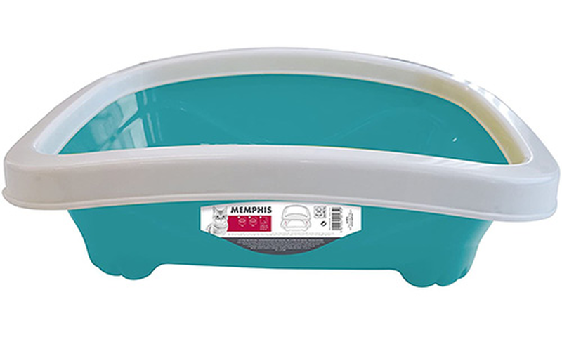 M-pets - memphis cat litter tray with rim-null