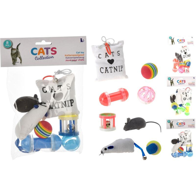 Cat toys set of 8 pcs - assorted colors,  Cat toys set of 8 pcs - assorted colors, , medium