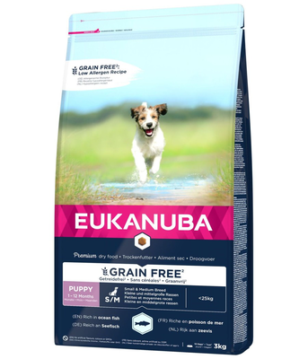 Eukanuba puppy small breed grain-free with ocean fish, , medium