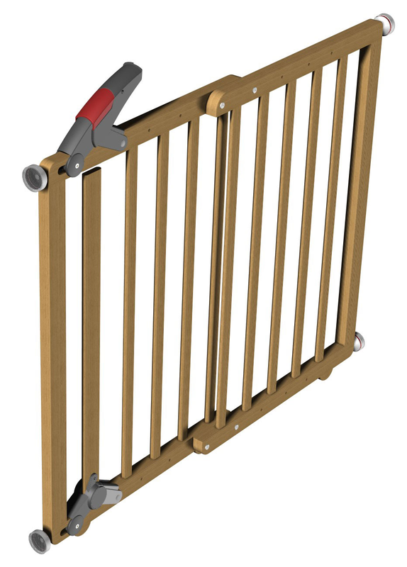 Nina stair gate 68-102cm wood, , medium-null