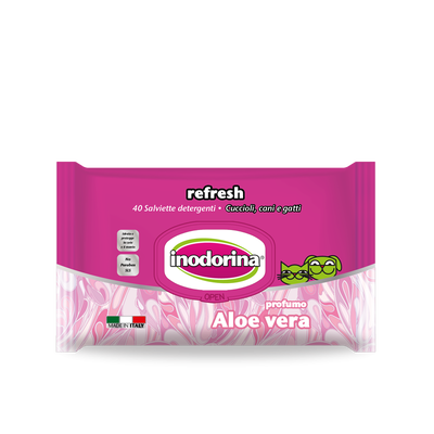 Inodorina refresh aloe vera wipes - 100gr, , medium