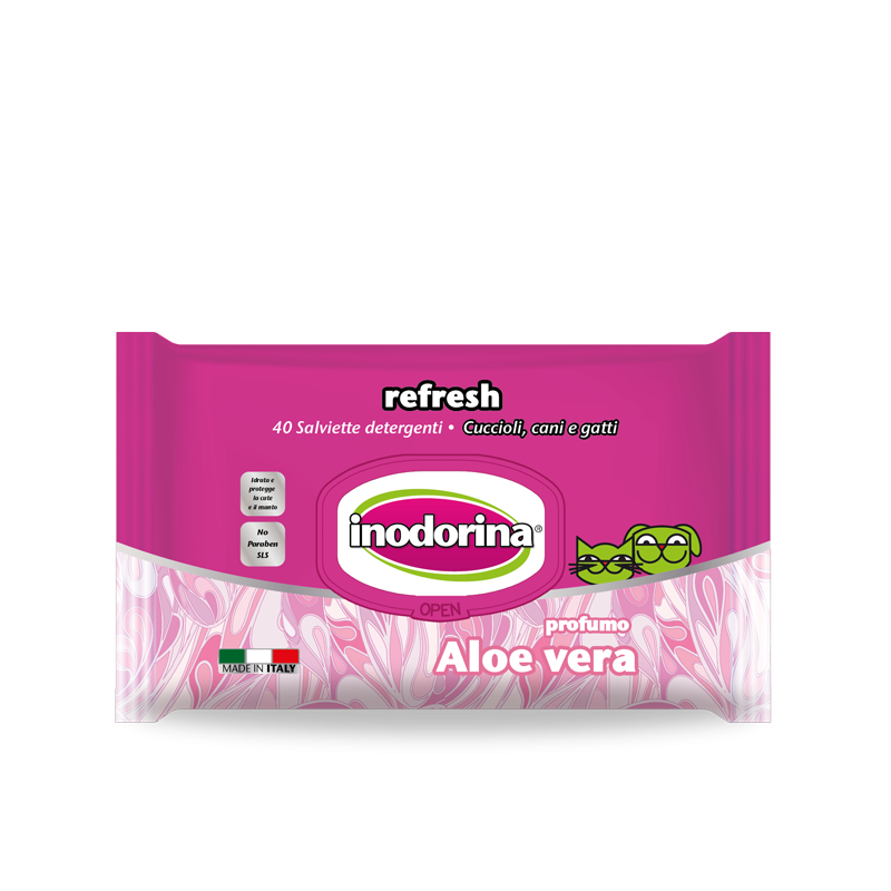 Inodorina refresh aloe vera wipes-null