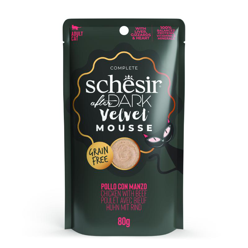 Schesir cat chicken & beef mousse 80g-null