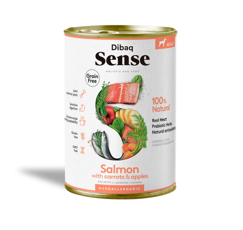 Dibaq sense adult salmon wet dog food - 380gr-null
