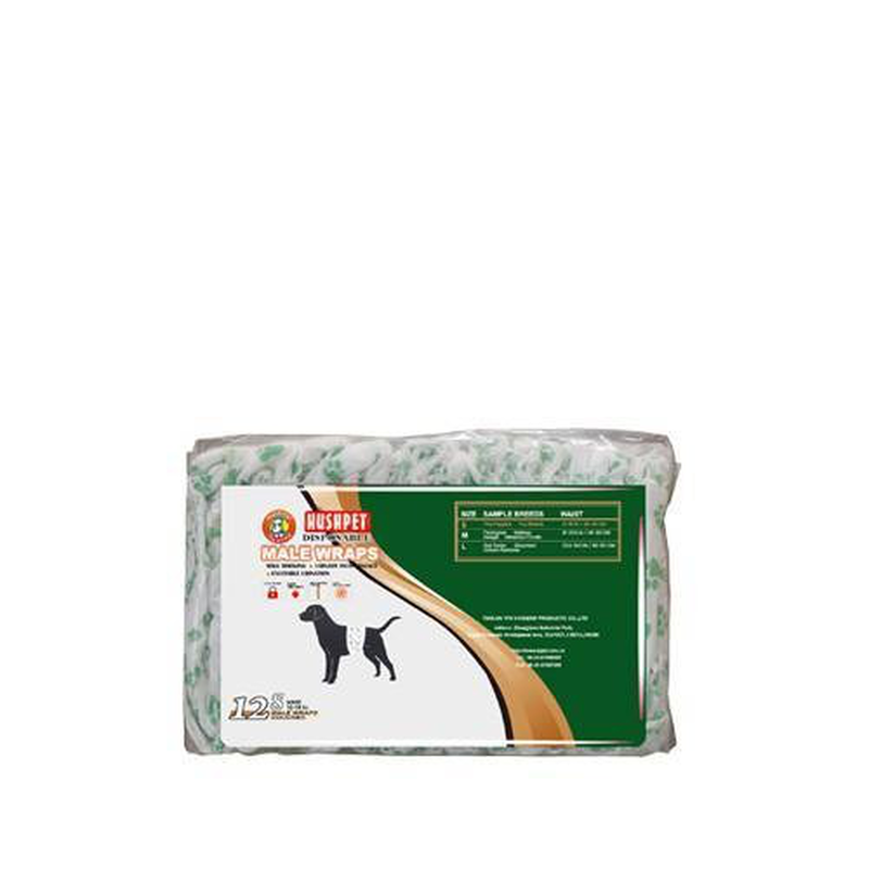 Hush pet male wrap diaper - medium, , medium-null