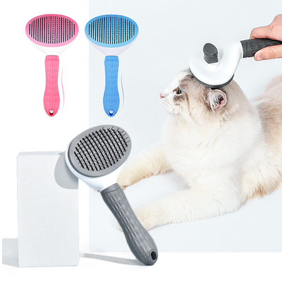 Self-cleaning hair brush - grey, Grey, medium