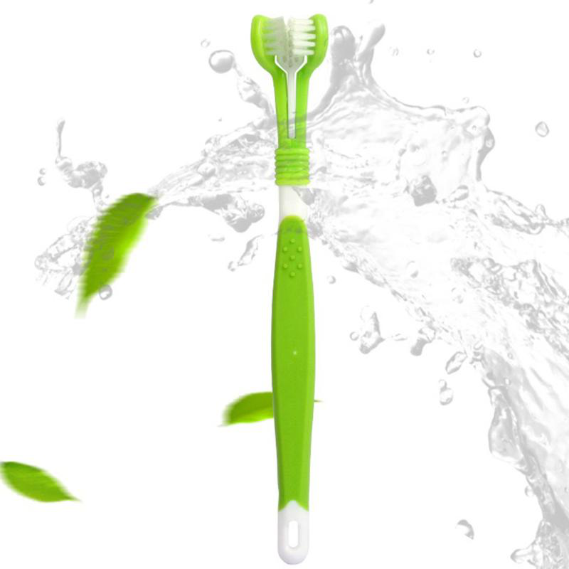 Product image: Ideaplus pet toothbrush with 3-sided head - assorted colors, , medium-null