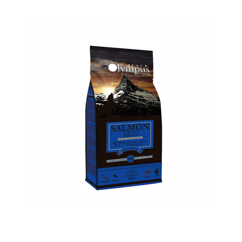 Black olympus adult medium salmon  and brown rice 12kg-null