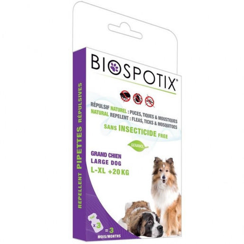 Biogance biospotix spot on natural flea repellent for large dogs, , medium-null