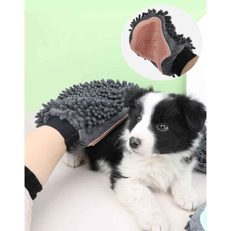 Double side glove - bath & dry - assorted colors-null