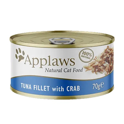 Cat tin tuna fillet with crab 70g, , medium