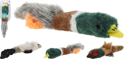 Dog toy plush 30x10x1cm 3 assorted designs, , medium
