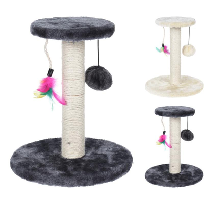 Cat tree on stand with ball - assorted colors, , medium