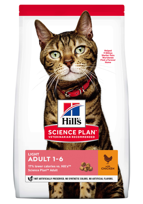 Science plan feline adult light chicken 1.5kg, , medium