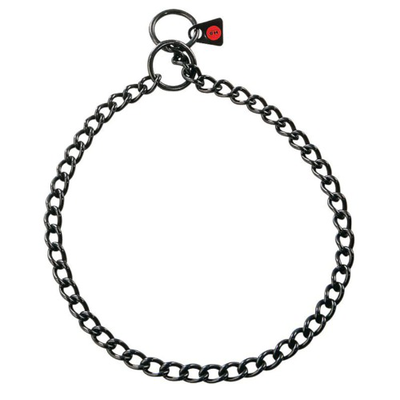 Dog collar hs sprenger black 2,5 mm links short (55 cm), , medium